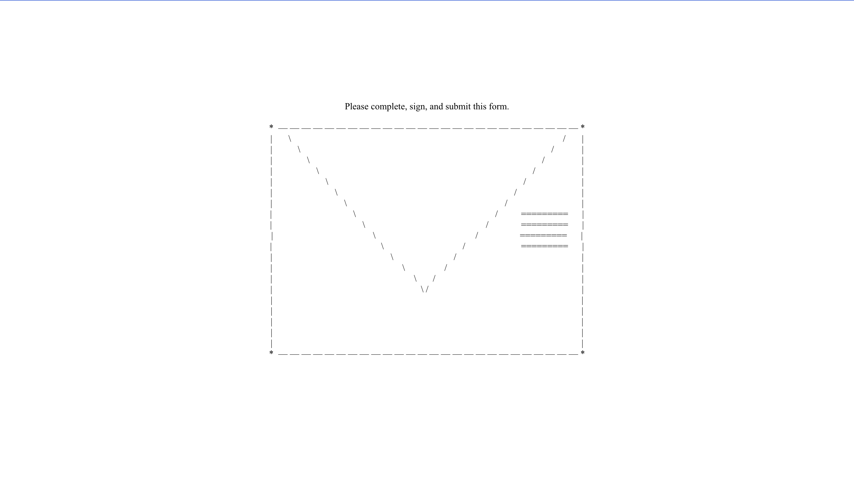 an image of a white screen with a dashed envelope in the center